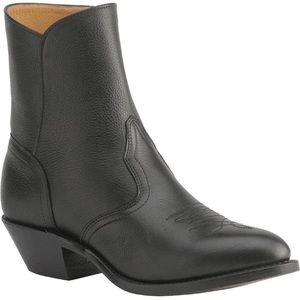 Boulet Leather Short Black Men’s Western Cowboy Boots, size 8 wide